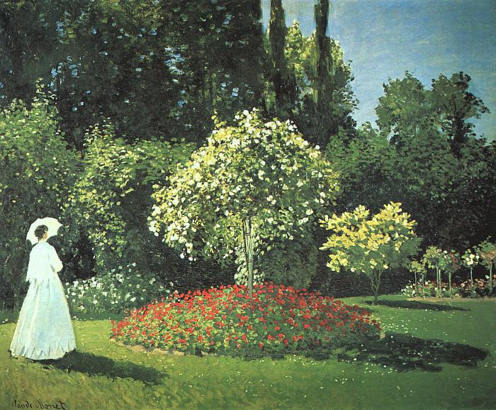 Claude Monet Jeanne-Marguerite Lecadre in the Garden China oil painting art